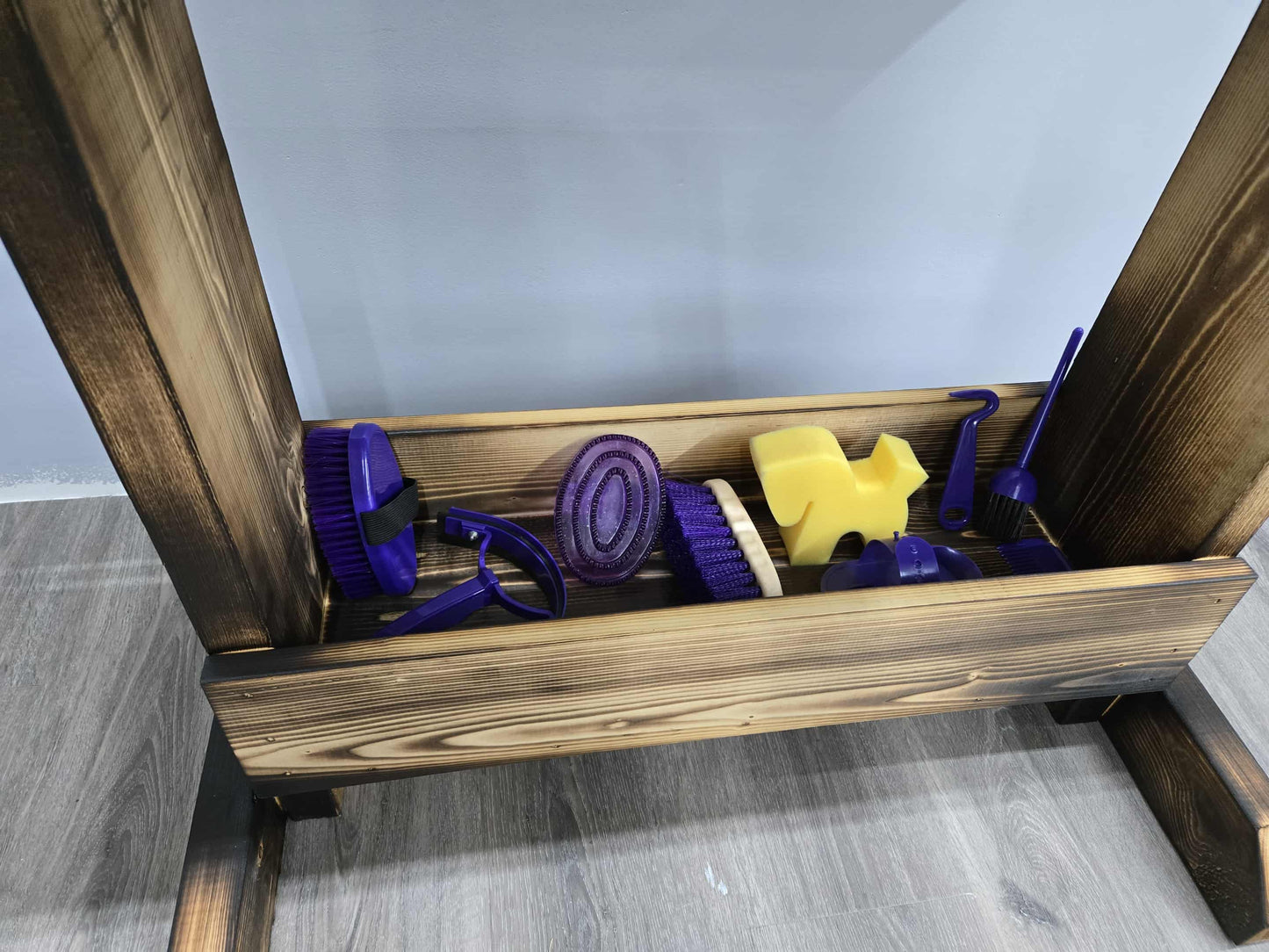 Saddle Stand - Burnt Wood