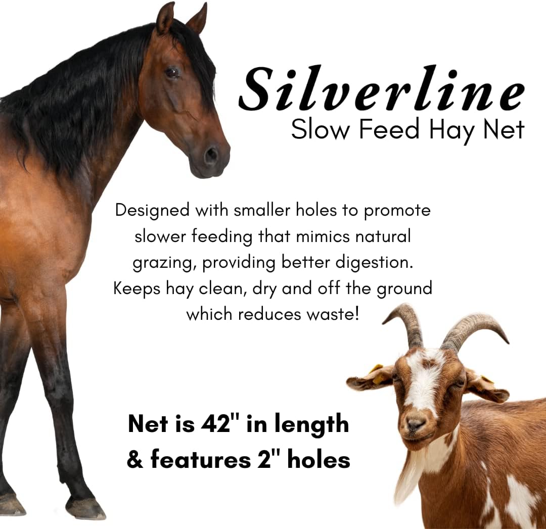 Silverline 42 inch Slow Feed Hay Net with 2" Holes - Red