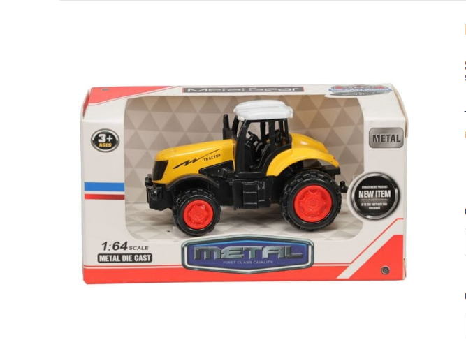 Farm Toys - Die Cast Farm Tractor - Yellow
