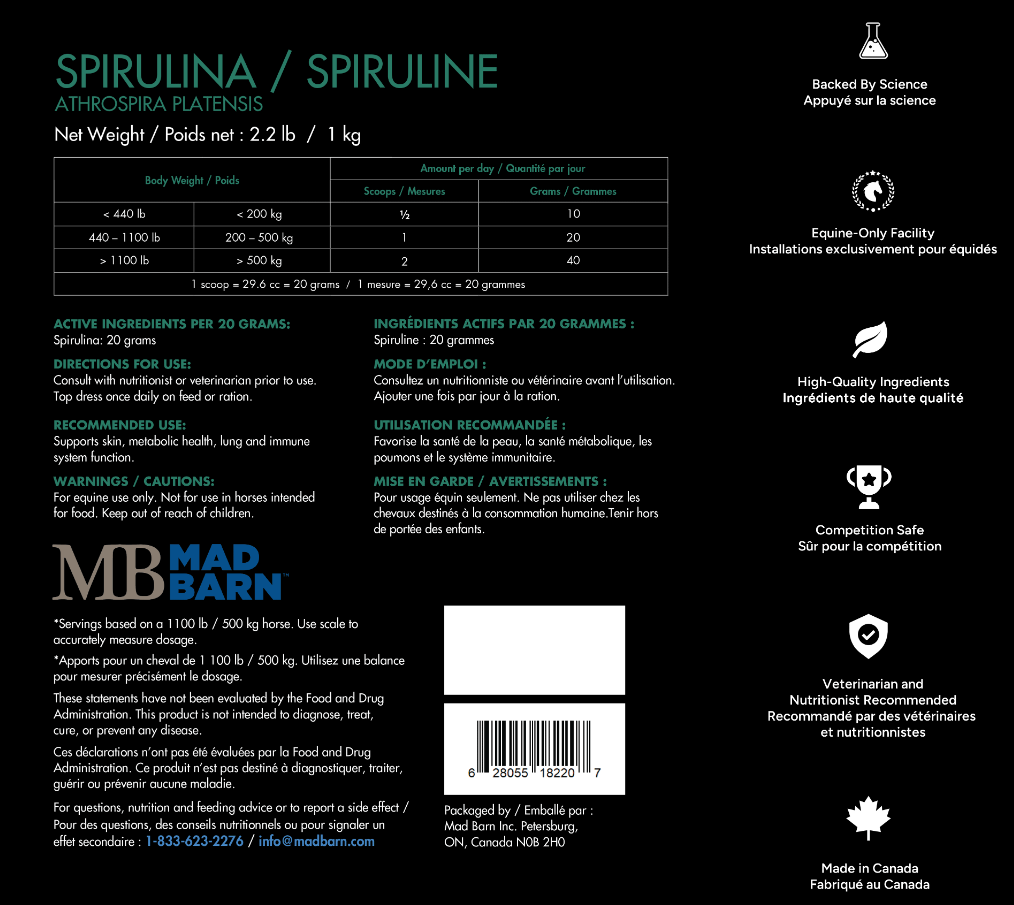 Mad Barn Spirulina 1kg
