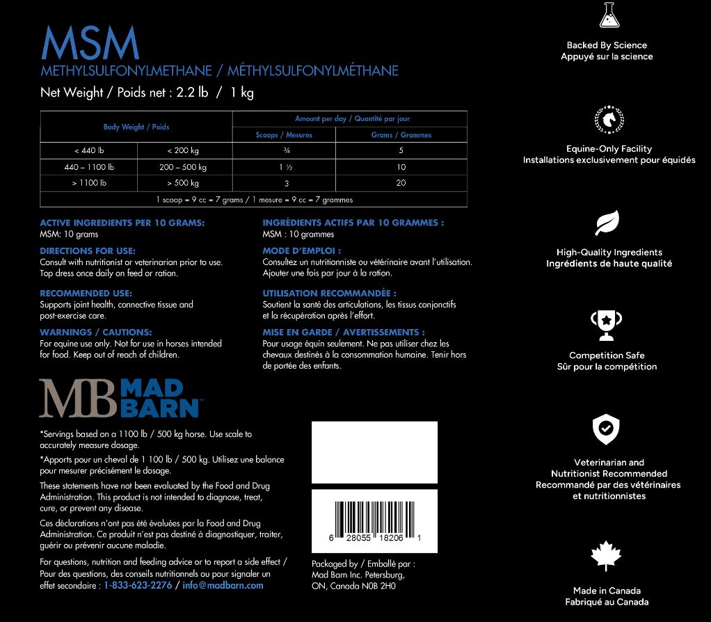 Mad Barn MSM 1 kg