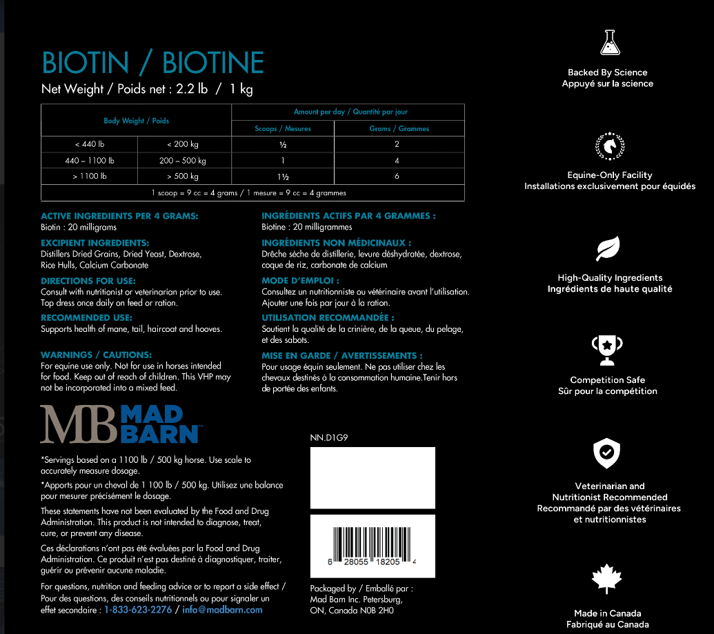 Mad Barn Biotin 1 kg