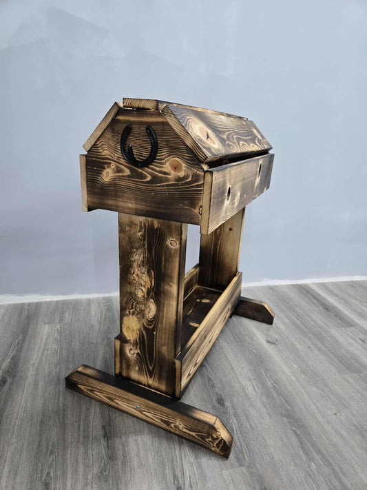 Saddle Stand - Burnt Wood
