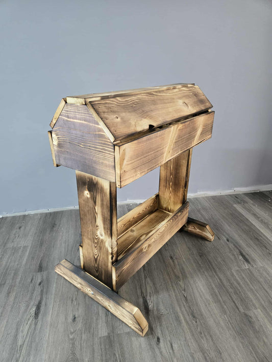 Saddle Stand - Burnt Wood