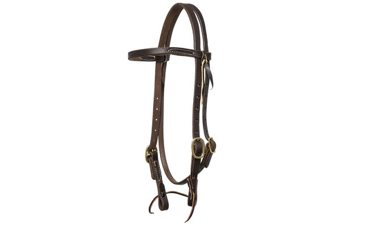 5/8" Double Buckle Browband Headstall (55HDST-18)