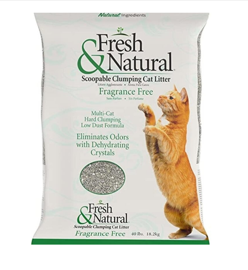 Fresh & Natural Cat Litter - Unscented - 20lbs