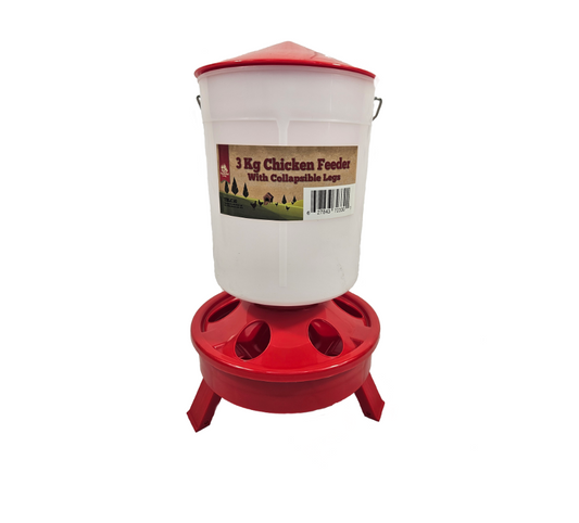 Poultry Feeder w/ Collapsible Legs - 3KG