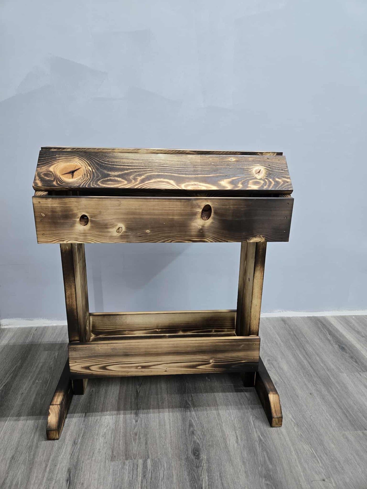 Saddle Stand - Burnt Wood